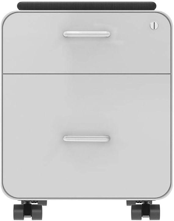 image:imageMonoprice Round Corner 2Drawer File Cabinet Black Lockable with Seat Cushion Workstream Collection 137880White