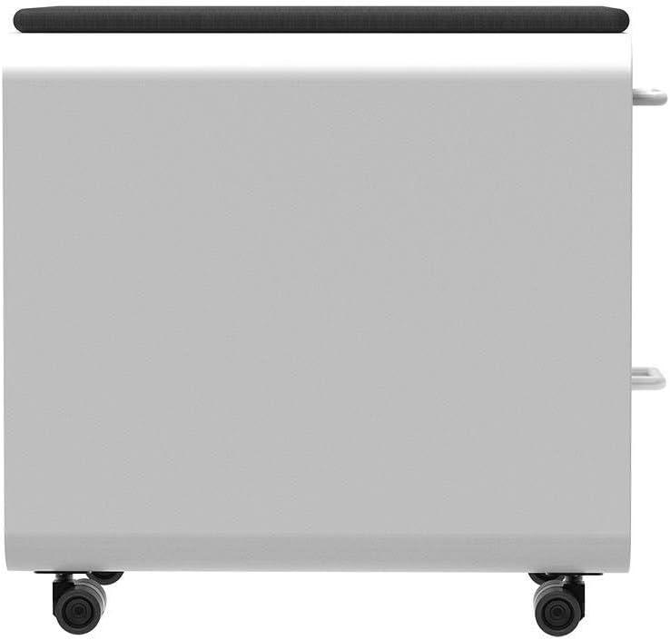image:imageMonoprice Round Corner 2Drawer File Cabinet Black Lockable with Seat Cushion Workstream Collection 137880White