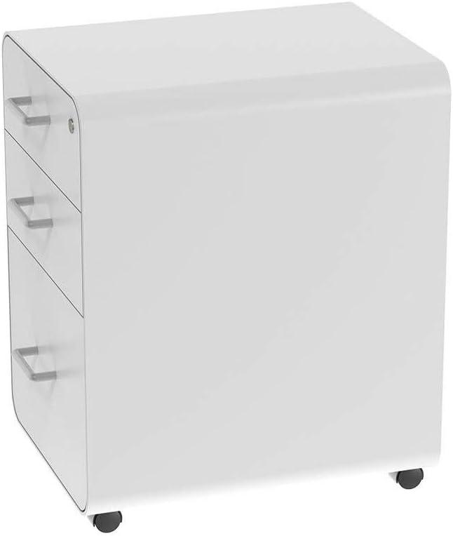 image:imageMonoprice Round Corner 2Drawer File Cabinet Black Lockable with Seat Cushion Workstream Collection 137880White