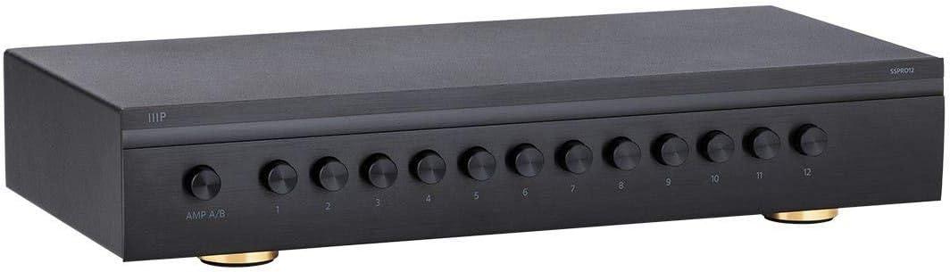 image:imageMonoprice SSPro 12 High Power Dual Source 300 Watt Peak 12 Pair Impedance Matching Speaker Selector 139067 Black