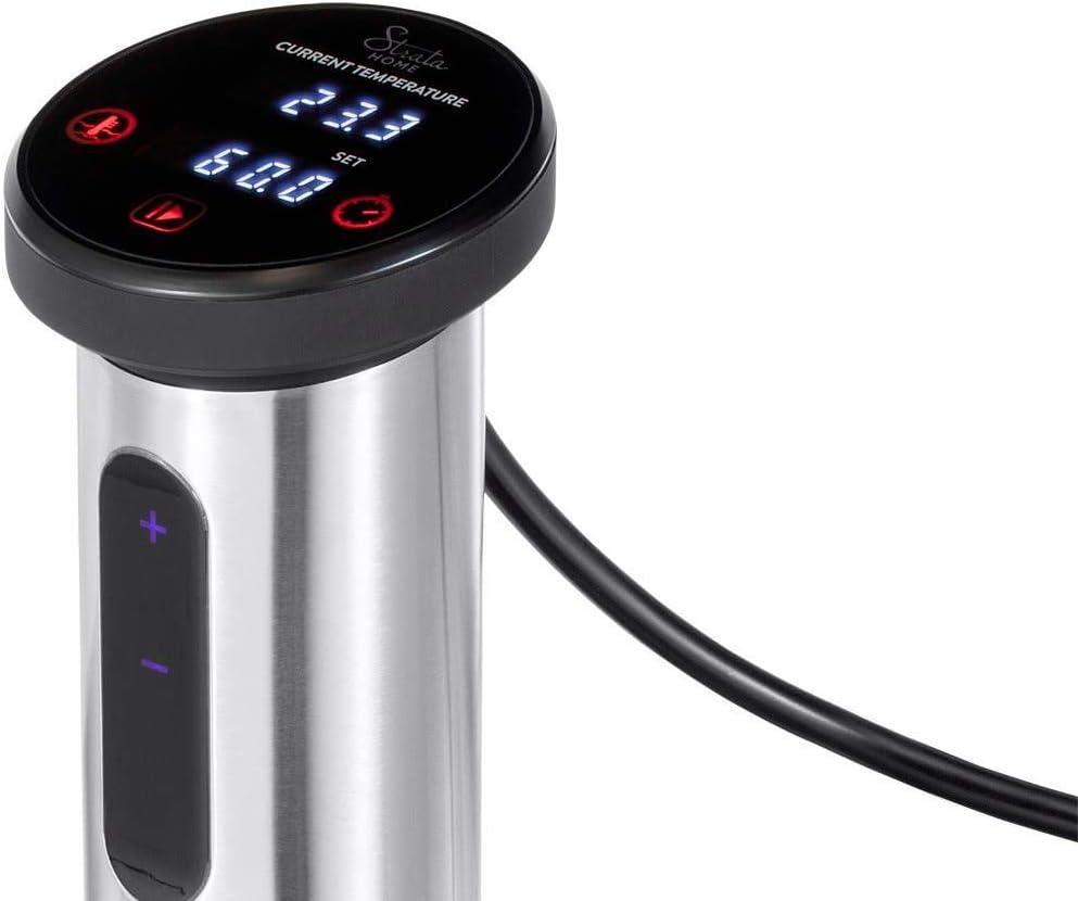 image:imageMonoprice Sous Vide Immersion Cooker 800W With Adjustable Clamp And Digital LED Touch Screen Easy To Clean Black and Silver Strata Home Collection1100W