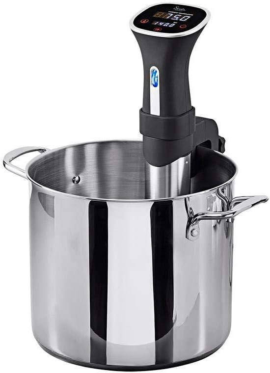 image:imageMonoprice Sous Vide Immersion Cooker 800W With Adjustable Clamp And Digital LED Touch Screen Easy To Clean Black and Silver Strata Home Collection800W