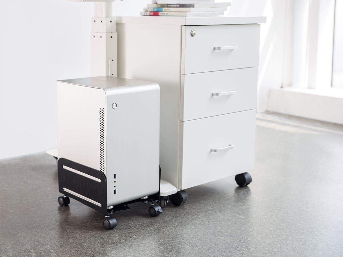 image:imageMonoprice Steel Computer PC Tower Mobile Stand Steel Construction Black PowderCoated Workstream Collection Alloy steel