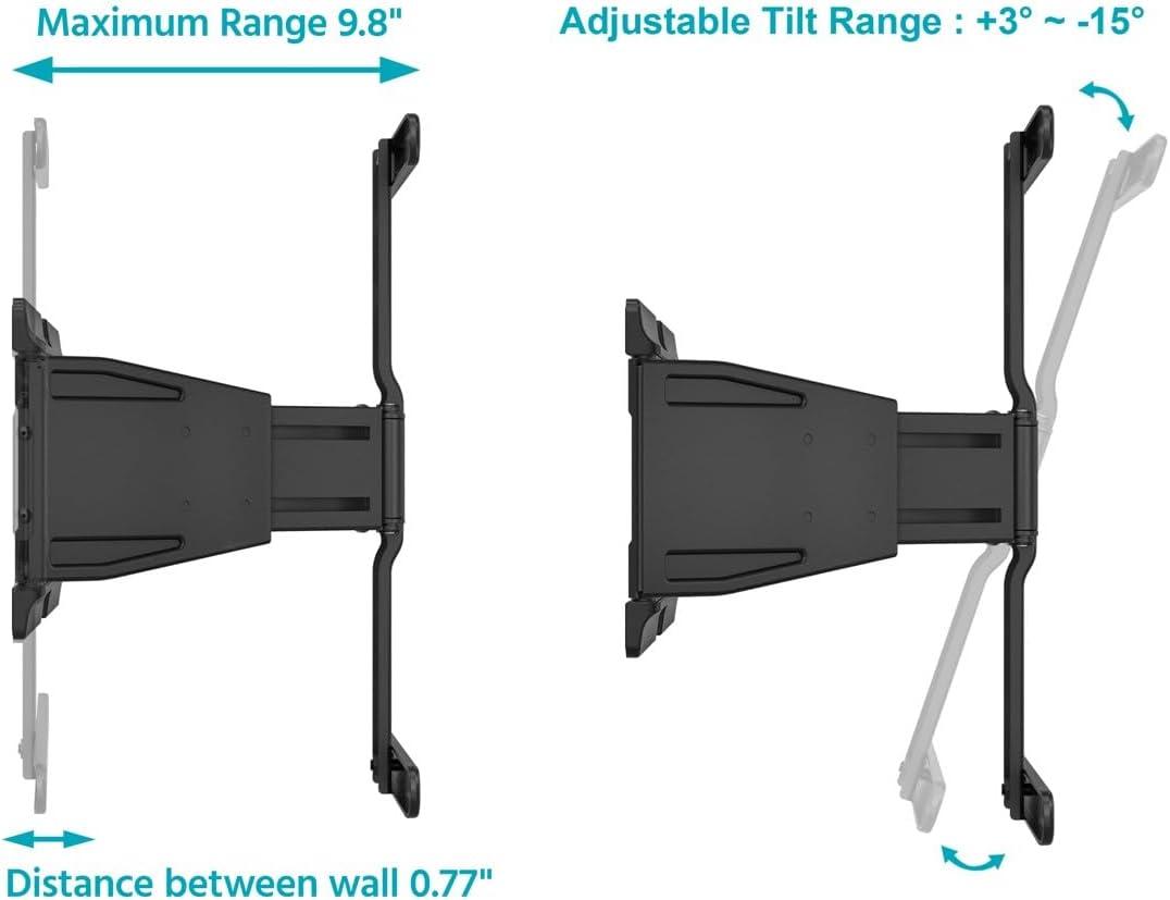 image:imageMonoprice UltraSlim FullMotion Articulating TV Wall Mount Bracket For 40 75 TVs Max Weight 66lbs VESA Up to 200x200 Concrete amp Brick Compatible Black