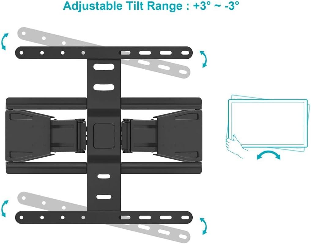 image:imageMonoprice UltraSlim FullMotion Articulating TV Wall Mount Bracket For 40 75 TVs Max Weight 66lbs VESA Up to 200x200 Concrete amp Brick Compatible Black