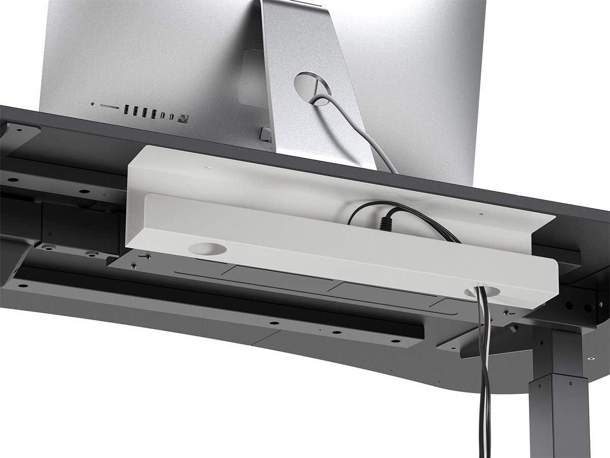 image:imageMonoprice Under Desk Cable Tray Steel with Power Supply and Wire Management Workstream Collection White