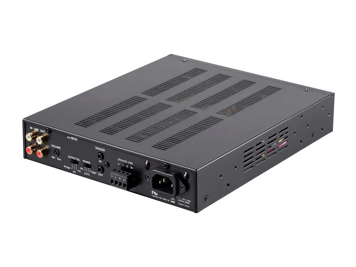 image:imageMonoprice Unity 200Watt Bridgeable Power Amp ClassD Amplifier 12Volt InputOutput Triggers Rack Mountable200W