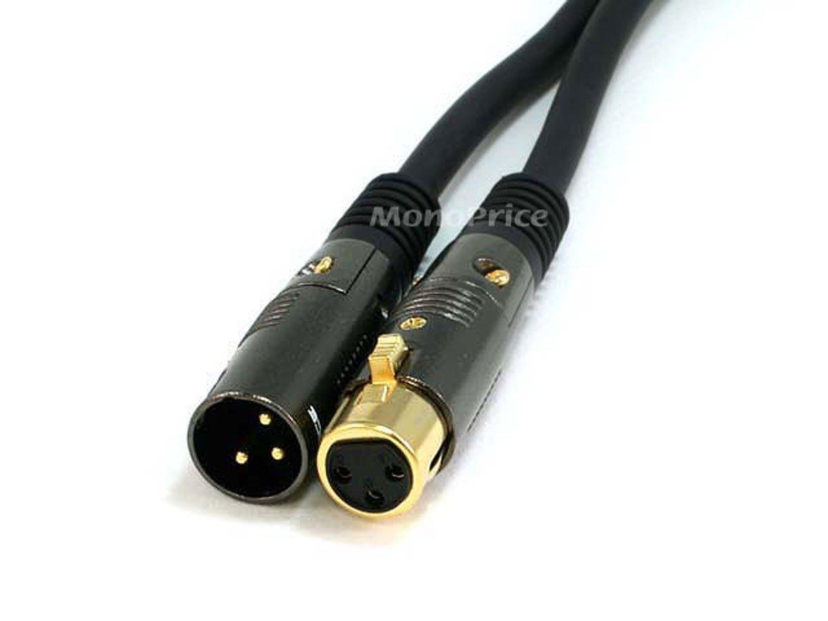 image:imageMonoprice XLR Male to XLR Female Cable for Microphone Gold Plated 16AWG 10 Feet Black Premier Series10ft