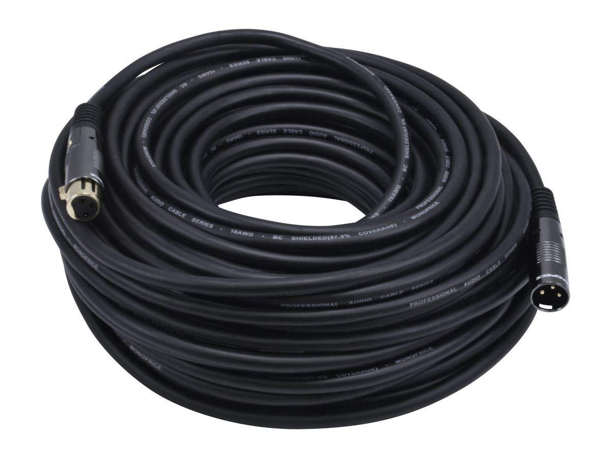 image:imageMonoprice XLR Male to XLR Female Cable for Microphone Gold Plated 16AWG 10 Feet Black Premier Series150ft