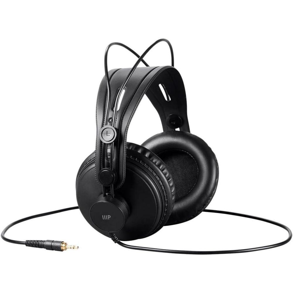 image:imageMonoprice 116150 Modern Retro Over Ear Headphones with UltraComfortable Ear Pads Perfect for Mobile Devices HiFi and AudioVideo Production Black