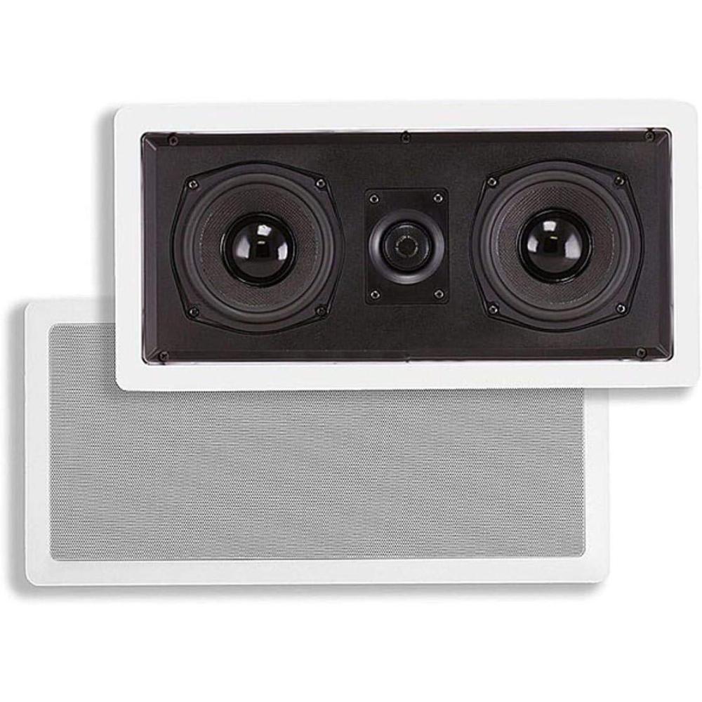 image:imageMonoprice 3Way Fiber InWall Speakers  8 Inch Pair With Removable And Paintable Grille  Caliber SeriesCenter Channel
