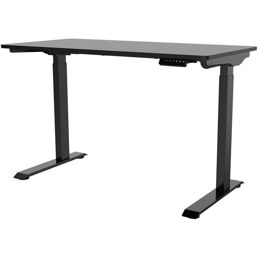 image:imageMonoprice Electric Single Motor SitStand Complete Desk Table Height Adjustable SolidCore Wood Top for Home and Office 472 x 236 Inch Black Workstream CollectionBlack