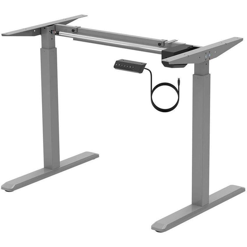 image:imageMonoprice Height Adjustable SitStand Riser Table Desk Frame Black with Electric Single Motor Compatible with Desktops from 39 Inches Up to 63 Inches Wide Workstream CollectionGrey