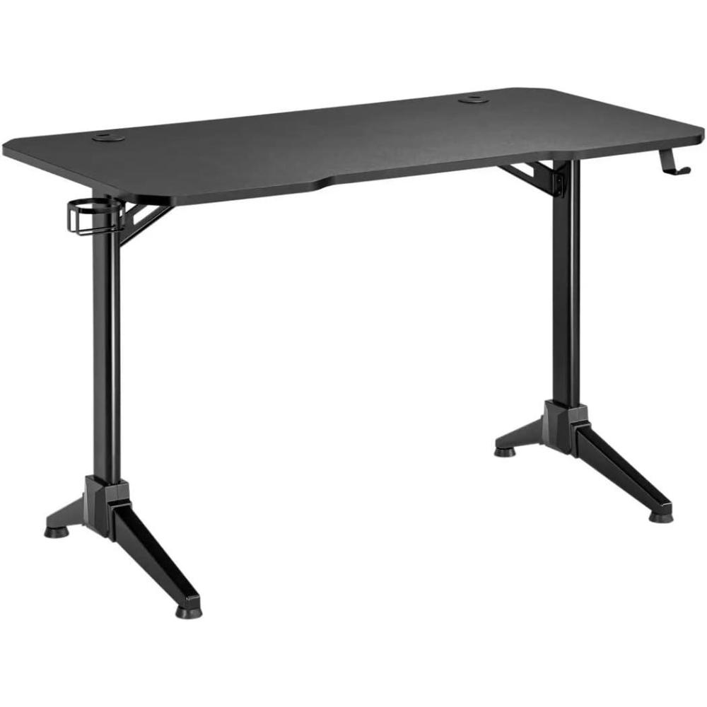 image:imageMonoprice Home Office Steel Frame Computer Desk  Black with SolidCore 4Foot Desktop and Accessory Attachments Workstation Study Table  Workstream Collection