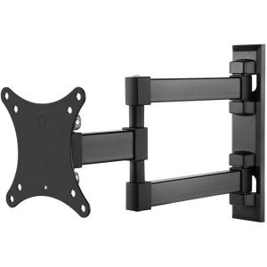 Monoprice 108095 Stable Series Full-Motion Articulating TV Wall Mount Bracket – For TVs 13in to 27in Max Weight 33lbs Extension Range of 1.8in to 3.9in VESA Patterns Up to 100×100 UL Certified,Black,Small(Large)