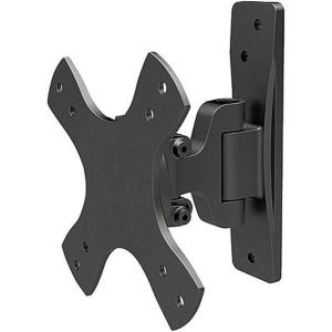 Monoprice 108095 Stable Series Full-Motion Articulating TV Wall Mount Bracket – For TVs 13in to 27in Max Weight 33lbs Extension Range of 1.8in to 3.9in VESA Patterns Up to 100×100 UL Certified,Black,Small(Small)