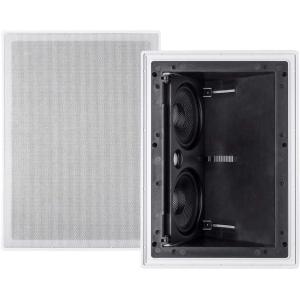 Monoprice 3-Way Carbon Fiber In-Wall Speakers – 6.5-Inch, Pair, With Magnetic Grille, Black – Alpha Series(2 Way)