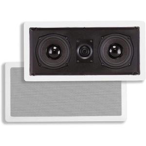 Monoprice 3-Way Fiber In-Wall Speakers – 8 Inch (Pair) With Removable And Paintable Grille – Caliber Series(Center Channel)