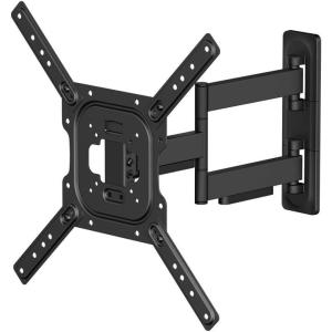Monoprice Full Motion Single-Stud TV Wall Mount Bracket For 23″ To 60″ TVs up to 77lbs, Max VESA 400×400, Works with Concrete, Brick, and Wooden Studs(Medium)
