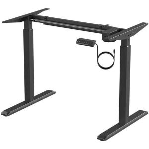 Monoprice Height Adjustable Sit-Stand Riser Table Desk Frame – Black with Electric Single Motor, Compatible with Desktops from 39 Inches Up to 63 Inches Wide – Workstream Collection(Black)