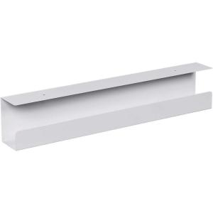 Monoprice Under Desk Cable Tray – Steel with Power Supply and Wire Management – Workstream Collection White