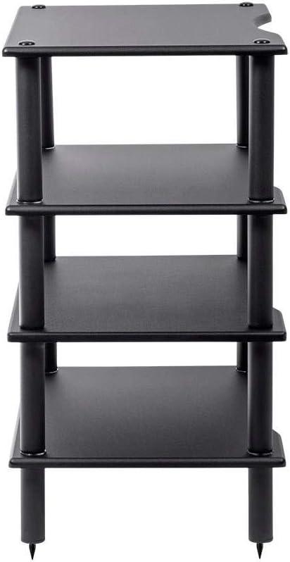image:imageMonolith Heavy Duty 4 Tier Audio Stand XL 1 Shelf Thickness Open Air Design Sturdy Construction MapleBlack