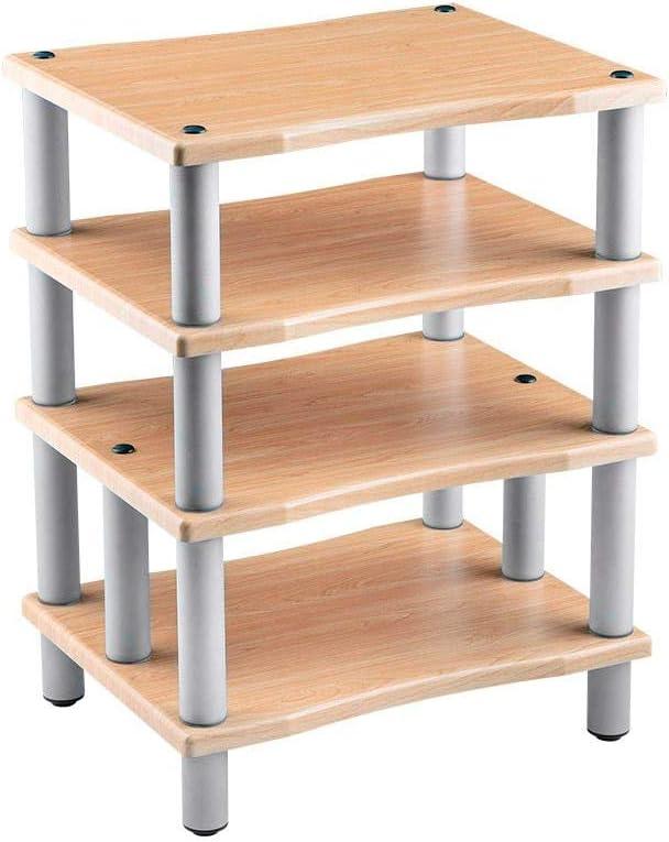 image:imageMonolith Heavy Duty 4 Tier Audio Stand XL 1 Shelf Thickness Open Air Design Sturdy Construction MapleMaple