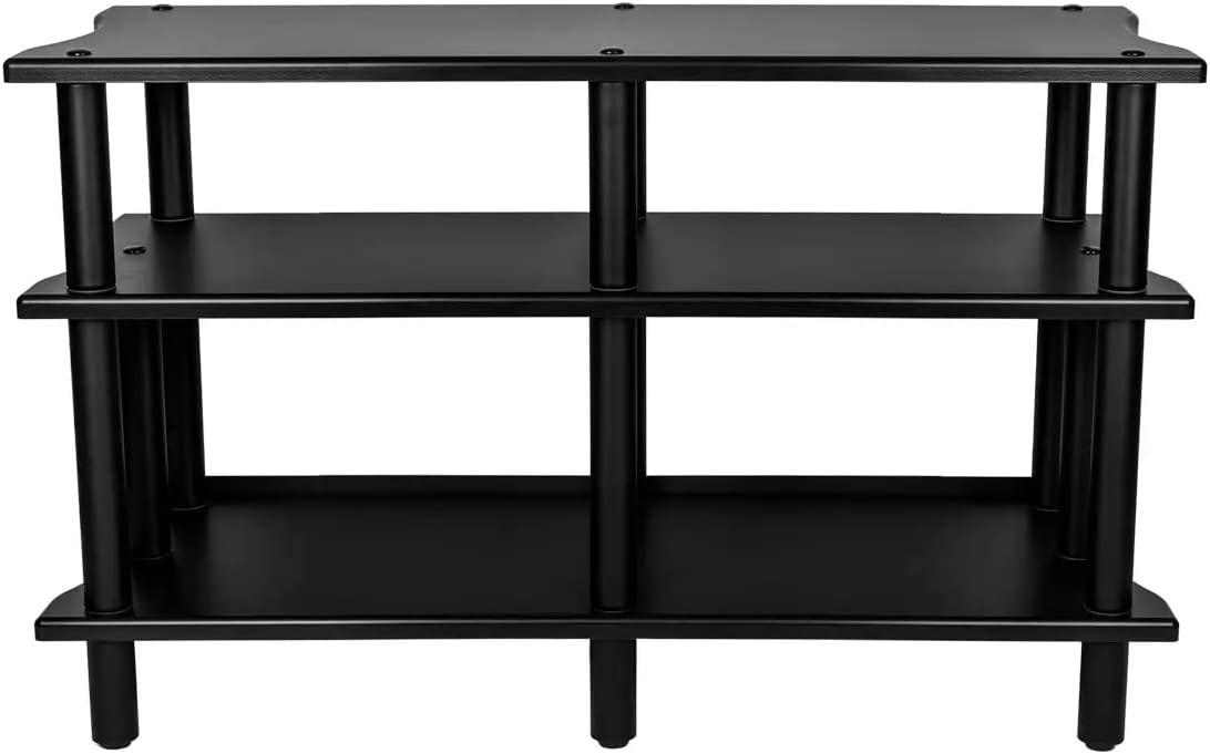 image:imageMonolith Heavy Duty DoubleWide XL 3Tier AV Stand 300 Lbs Weight Capacity Per Shelf Organize and Display Your AV Components Home Theater or Entertainment System 60 Inches Wide EspressoBlack
