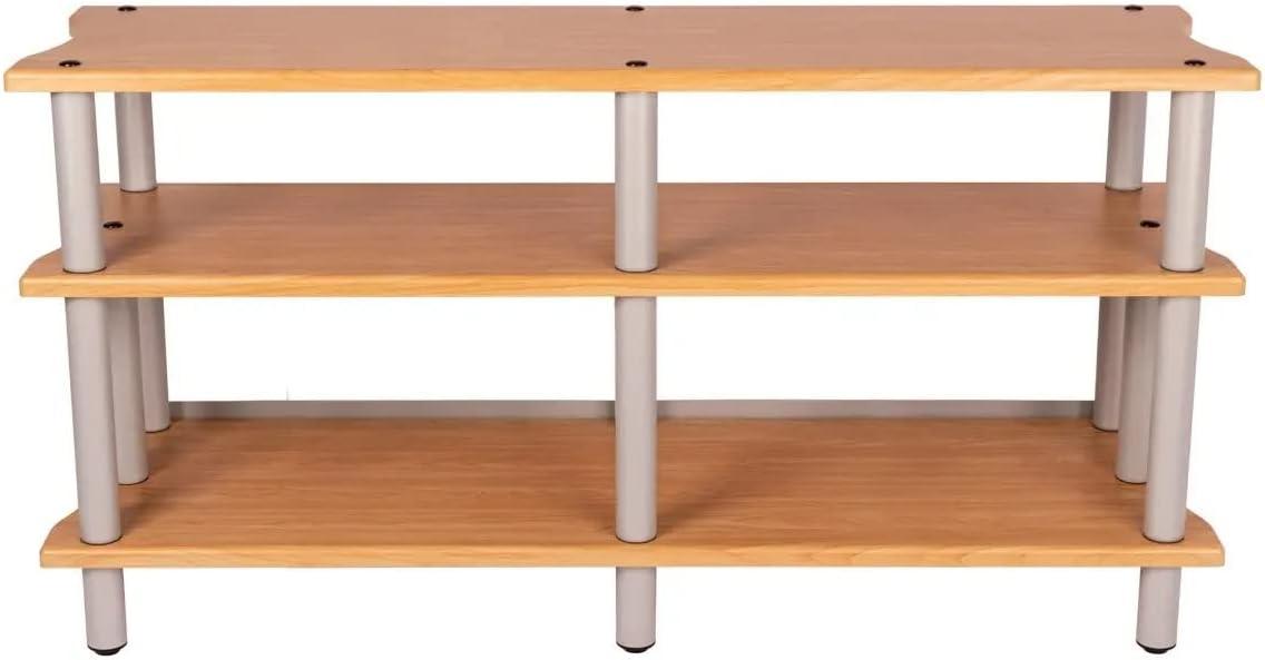 image:imageMonolith Heavy Duty DoubleWide XL 3Tier AV Stand 300 Lbs Weight Capacity Per Shelf Organize and Display Your AV Components Home Theater or Entertainment System 60 Inches Wide EspressoMaple