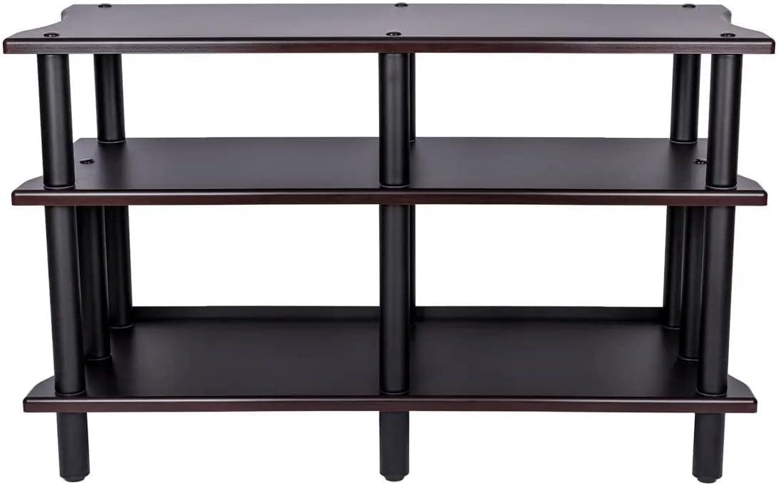image:imageMonolith Heavy Duty DoubleWide XL 3Tier AV Stand 300 Lbs Weight Capacity Per Shelf Organize and Display Your AV Components Home Theater or Entertainment System 60 Inches Wide EspressoEspresso