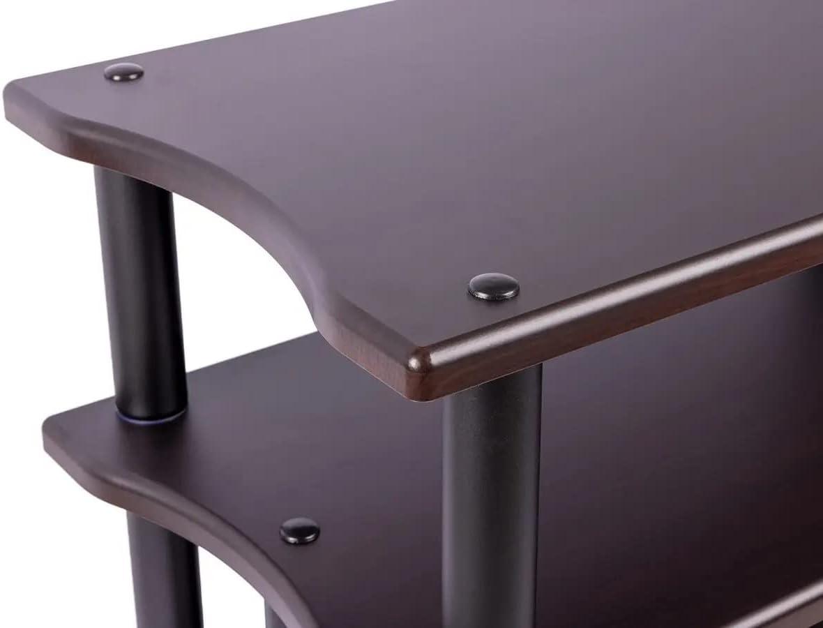 image:imageMonolith Heavy Duty DoubleWide XL 3Tier AV Stand 300 Lbs Weight Capacity Per Shelf Organize and Display Your AV Components Home Theater or Entertainment System 60 Inches Wide EspressoEspresso