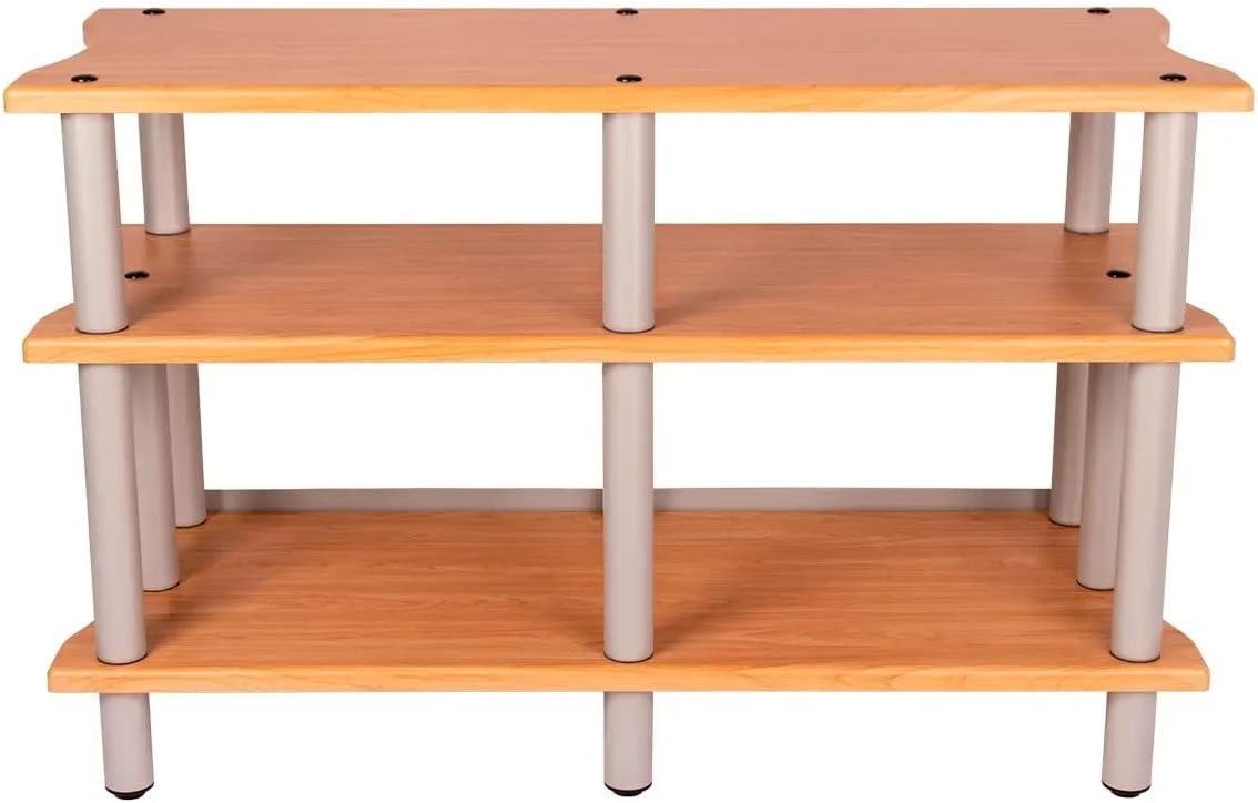 image:imageMonolith Heavy Duty DoubleWide XL 3Tier AV Stand 300 Lbs Weight Capacity Per Shelf Organize and Display Your AV Components Home Theater or Entertainment System 60 Inches Wide EspressoMaple