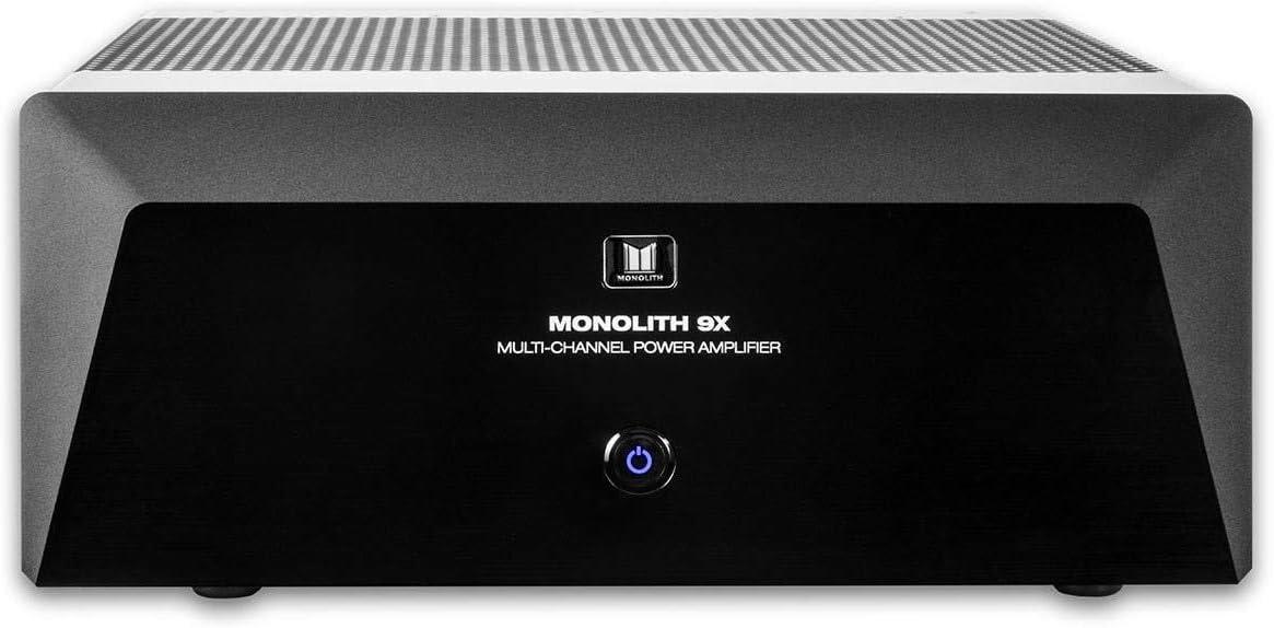 image:imageMonolith MultiChannel Home Theater Power Amplifier with 5x200 Watt Per Channel Into 8 Ohms XLR and RCA Inputs 2 Toroidal Transformers9 Ch