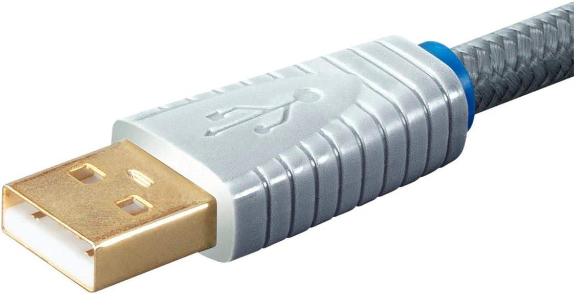 image:imageMonolith USB Digital Audio Cable USB TypeA to USB TypeB GoldPlated Connectors 22AWG 1 Meter Gray2 Meter