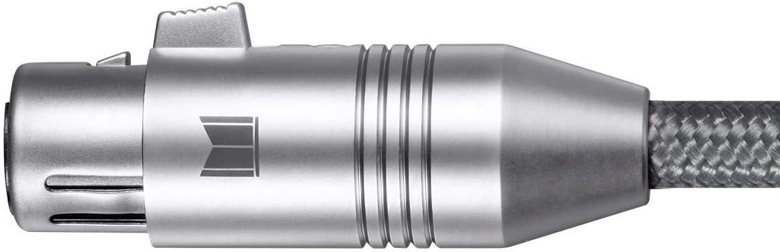 image:imageMonolith XLR Male to XLR Female Audio Cable 2 Meter Gray 24K Gold Plated Connectors Balanced Oxygen Free Copper Premium Home Audio