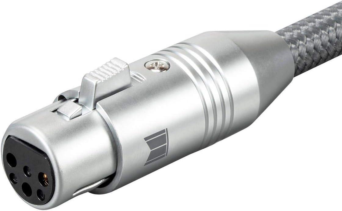 image:imageMonolith XLR Male to XLR Female Audio Cable 2 Meter Gray 24K Gold Plated Connectors Balanced Oxygen Free Copper Premium Home Audio