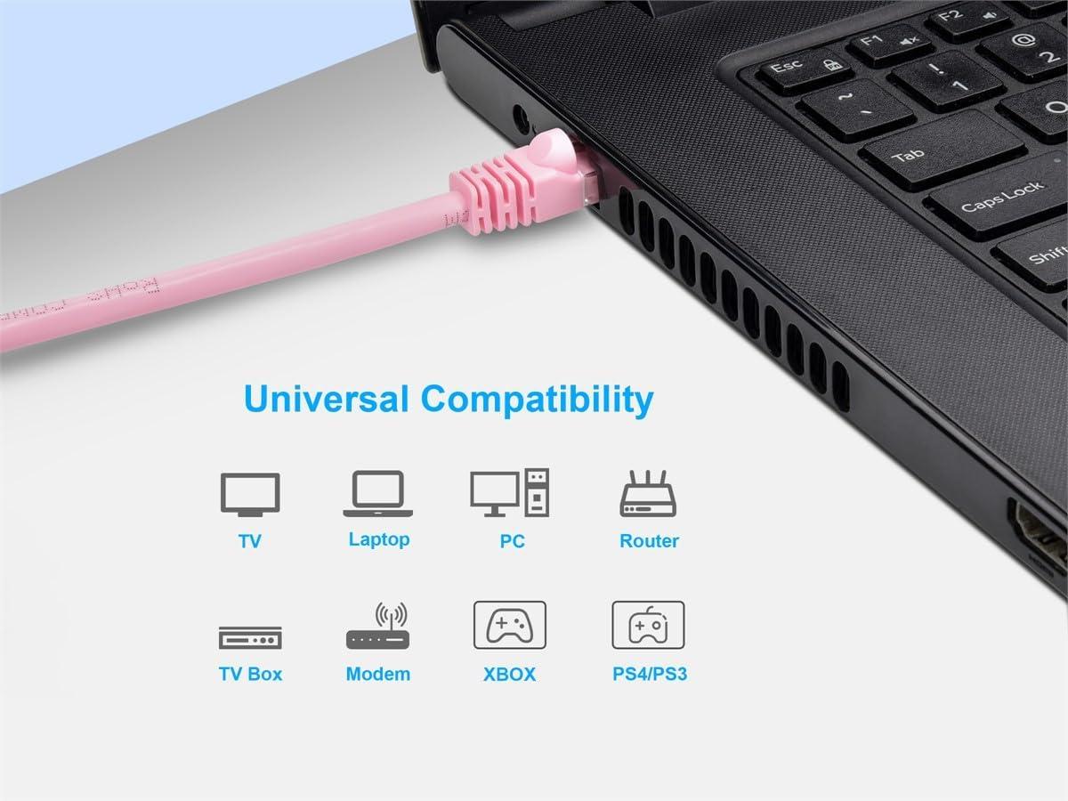 image:imageMonoprice 05FT 24AWG Cat6 550MHz UTP Ethernet Bare Copper Network Cable BlackPink