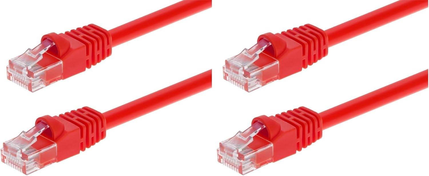 image:imageMonoprice 05FT 24AWG Cat6 550MHz UTP Ethernet Bare Copper Network Cable BlackRed