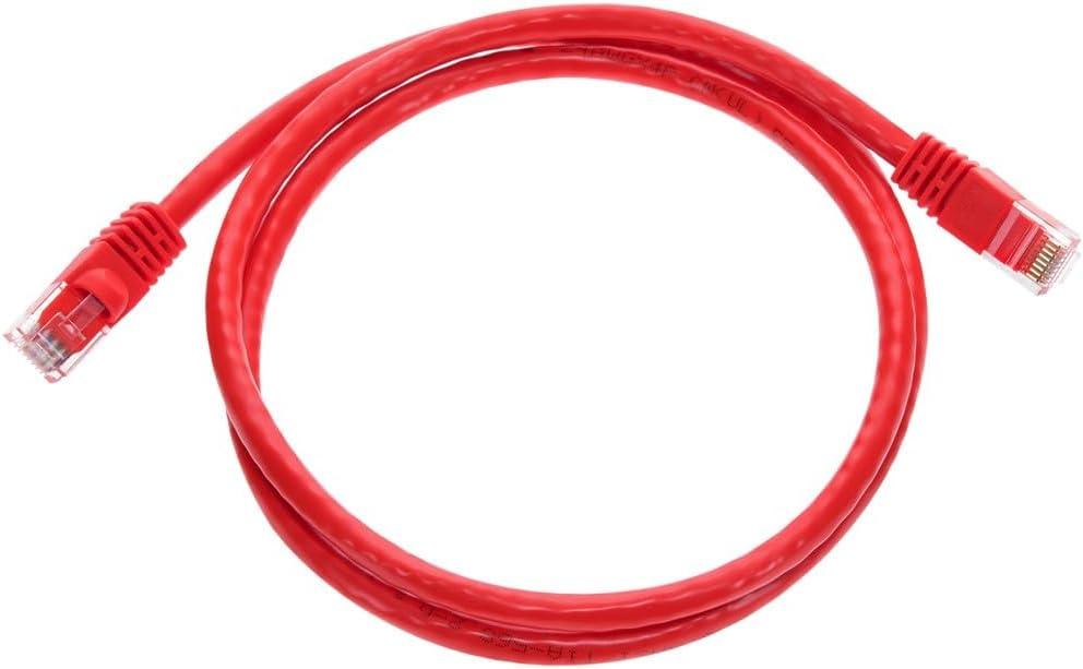 image:imageMonoprice 05FT 24AWG Cat6 550MHz UTP Ethernet Bare Copper Network Cable BlackRed