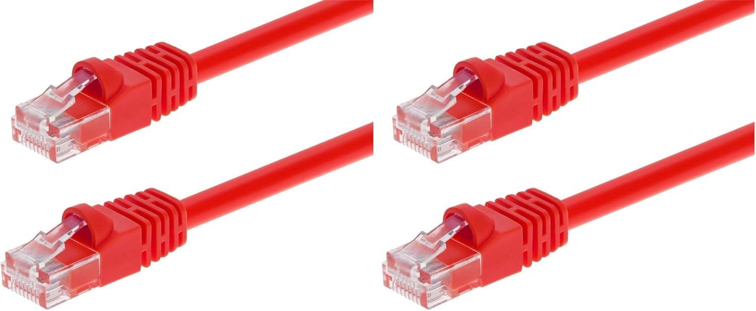 image:imageMonoprice 05FT 24AWG Cat6 550MHz UTP Ethernet Bare Copper Network Cable BlackRed