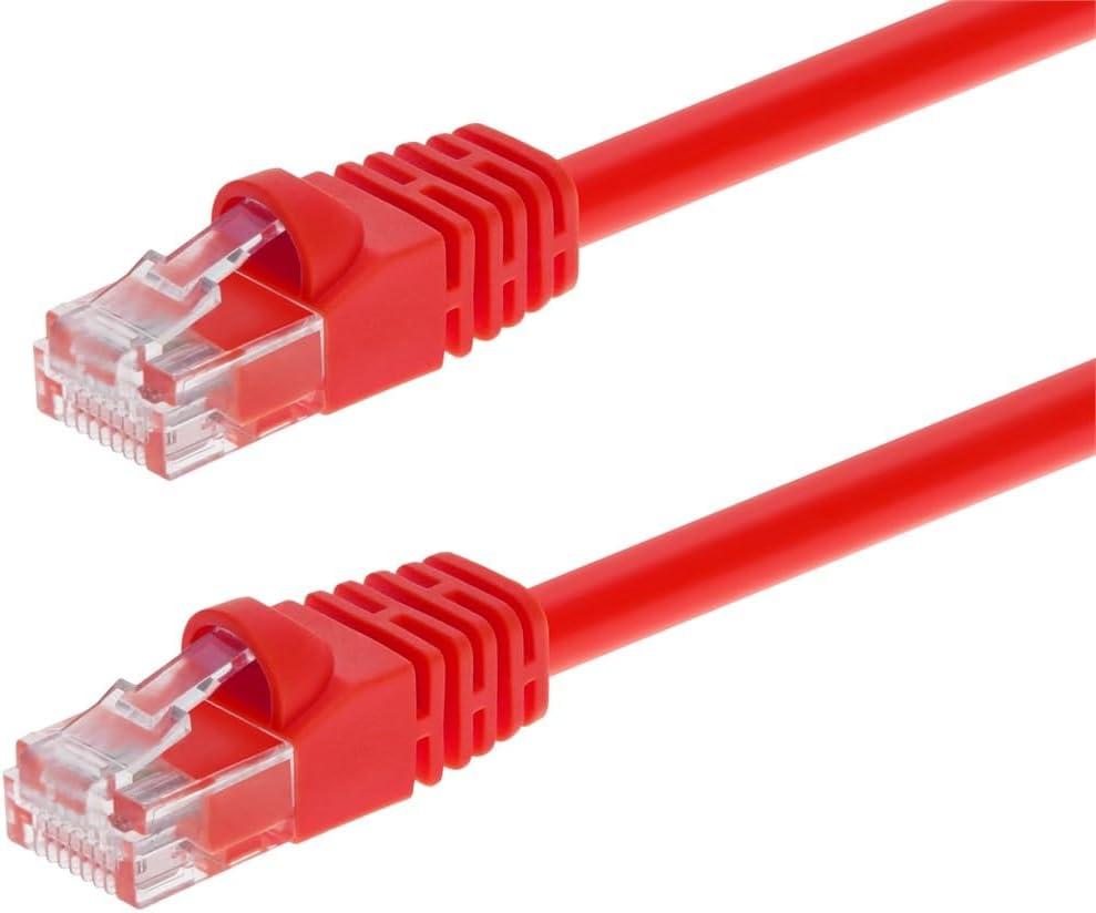 image:imageMonoprice 05FT 24AWG Cat6 550MHz UTP Ethernet Bare Copper Network Cable BlackRed