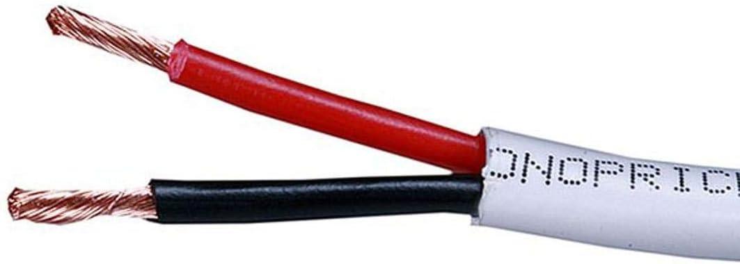 image:imageMonoprice 104041 Access Series 16 Gauge AWG CL2 Rated 4 Conductor Speaker Wire Cable 100ft Fire Safety In Wall Rated Jacketed In White PVC material 999 OxygenFree Pure Bare Copper