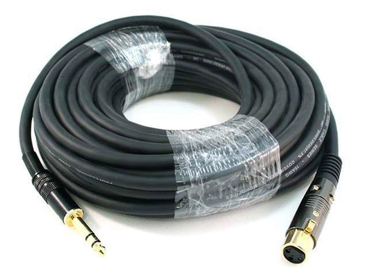 image:imageMonoprice 104768 3Feet Premier Series XLR Female to 14Inch TRS Male 16AWG Cable gold10 Feet