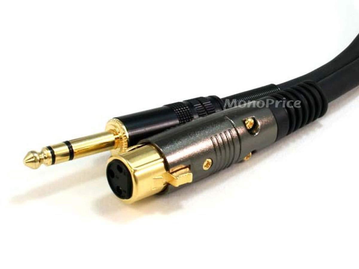 image:imageMonoprice 104768 3Feet Premier Series XLR Female to 14Inch TRS Male 16AWG Cable gold15 Feet