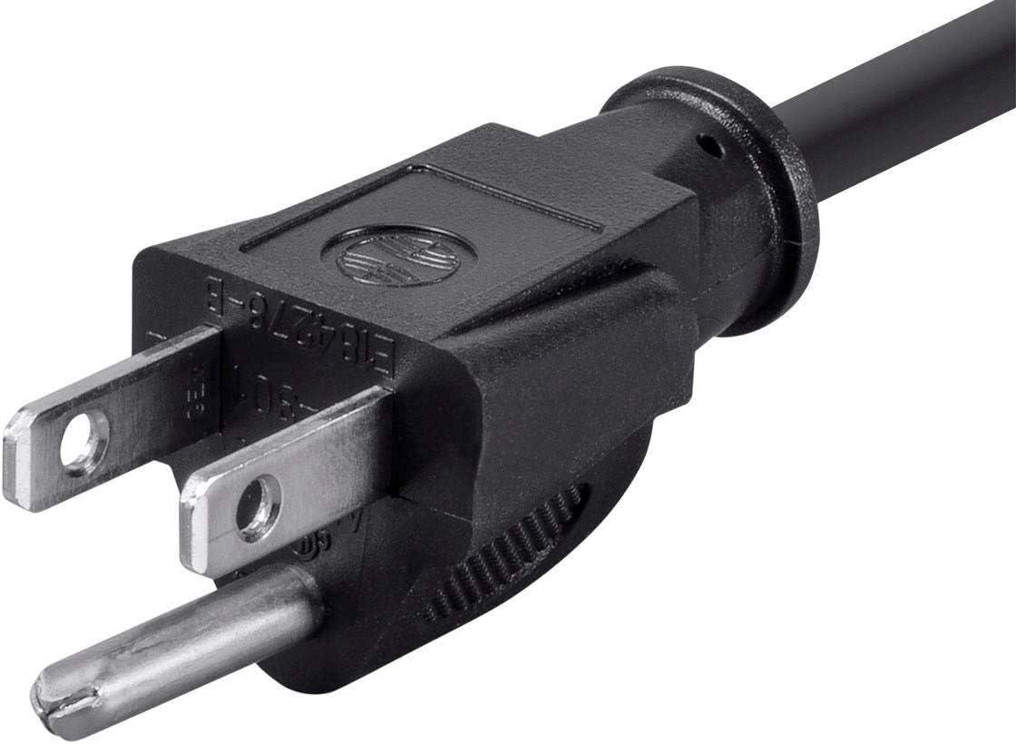 image:imageMonoprice 105294 15ft 14AWG Power Cord Cable w 3 Conductor PC Power Connector Socket 15A NEMA 515P to IEC320C13 BlackBlack