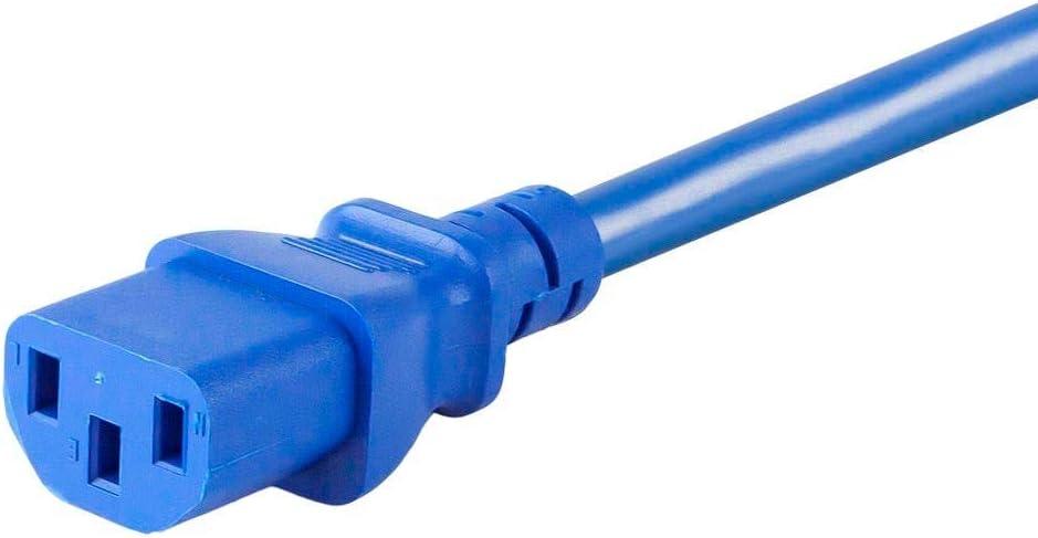 image:imageMonoprice 105294 15ft 14AWG Power Cord Cable w 3 Conductor PC Power Connector Socket 15A NEMA 515P to IEC320C13 BlackBlue