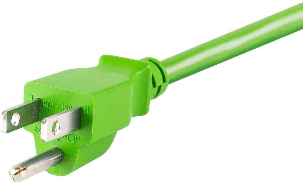 image:imageMonoprice 105294 15ft 14AWG Power Cord Cable w 3 Conductor PC Power Connector Socket 15A NEMA 515P to IEC320C13 BlackGreen