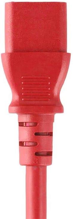 image:imageMonoprice 105294 15ft 14AWG Power Cord Cable w 3 Conductor PC Power Connector Socket 15A NEMA 515P to IEC320C13 BlackRed