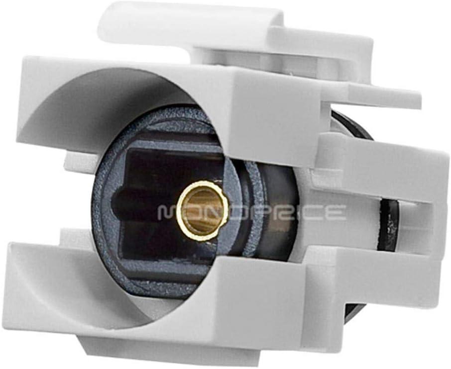 image:imageMonoprice 108729 Keystone Jack TOSLINK Female to Female Coupler Adapter White 1Pack1 Count Pack of 1