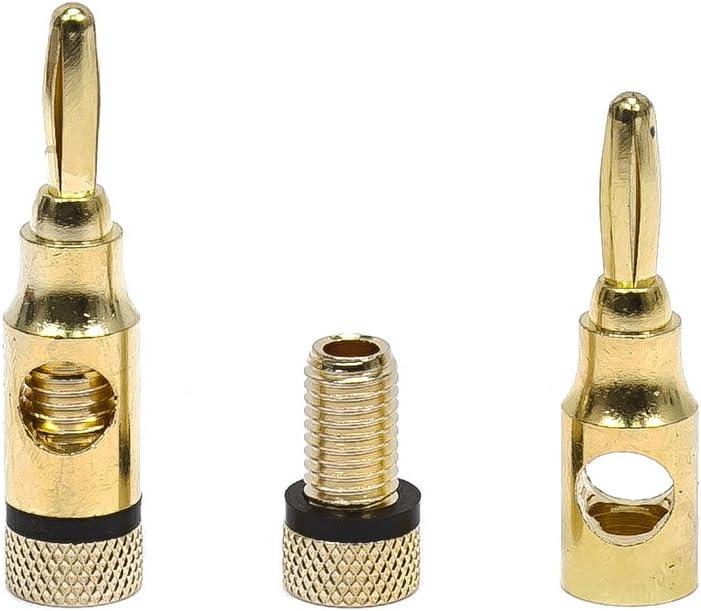 image:imageMonoprice 109437 5PRJX74047 Gold Plated Speaker Banana Plugs 5 Pairs Open Screw Type For Speaker Wire Home Theater Wall Plates And More5 Pairs